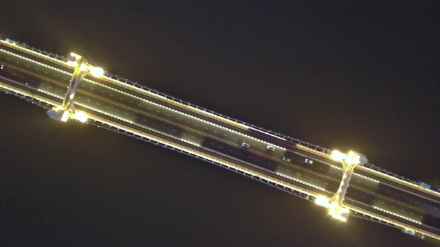 航拍视角下的珠海白石桥夜景4K高清视频视频下载