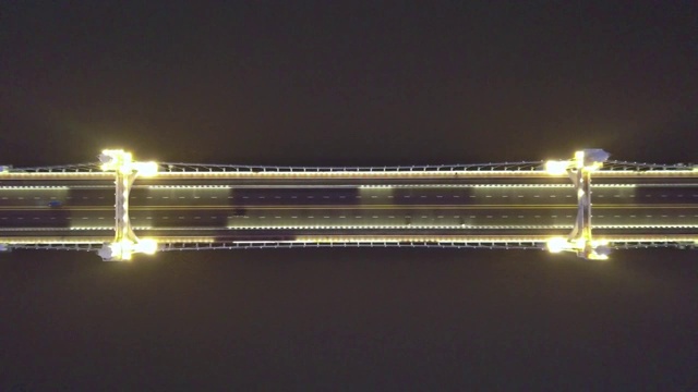 航拍视角下的珠海白石桥夜景4K高清视频视频下载