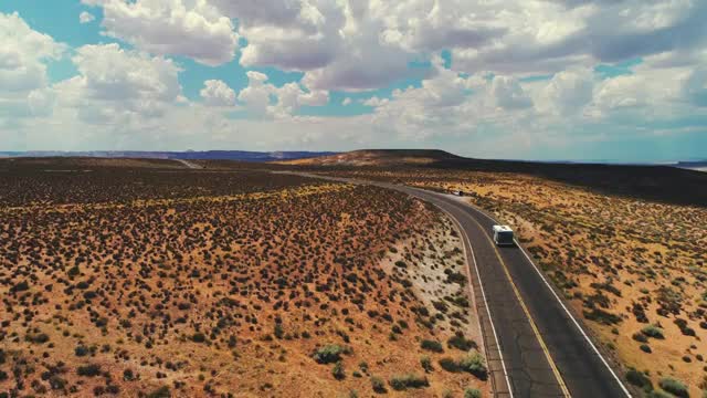 美国亚利桑那州公路航拍视频下载