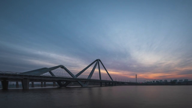 山西省大同市北环桥日出延时视频素材