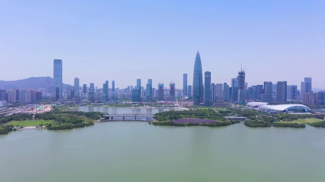 深圳人才公园白天航拍视频素材