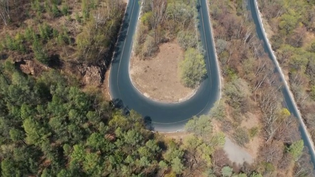 航拍山区道路视频素材