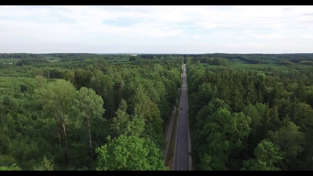 德国公路汽车航拍视频素材