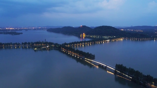 武汉东湖航拍视频素材