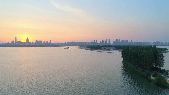 武汉东湖航拍视频素材