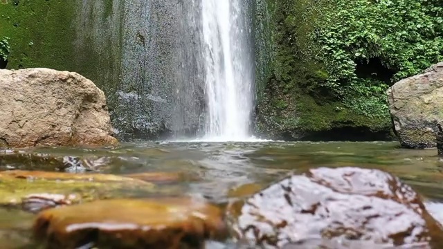 深山密林中的瀑布视频素材