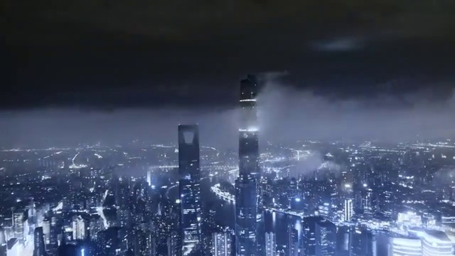 上海夜景平流雾视频素材