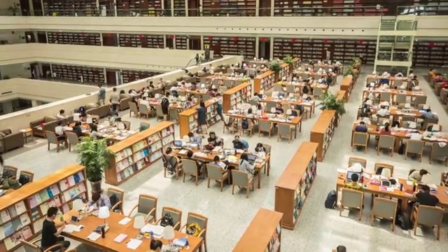 吉林省图书馆视频素材