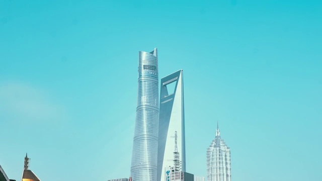 云中中国上海市浦东新区上海中心大厦上海环球金融中心大厦视频下载