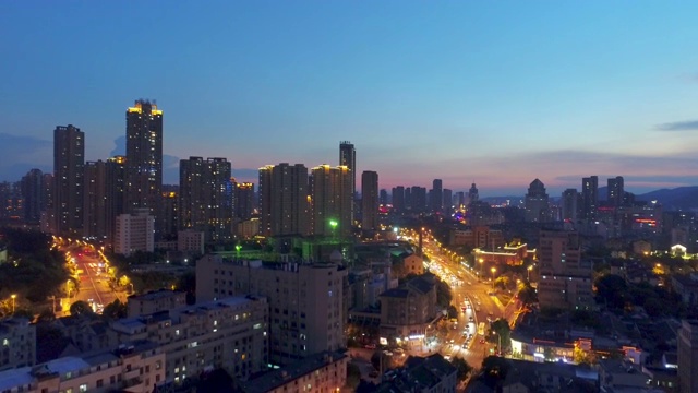 航拍无锡城市夜景视频素材