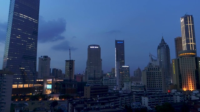 航拍无锡城市夜景视频素材