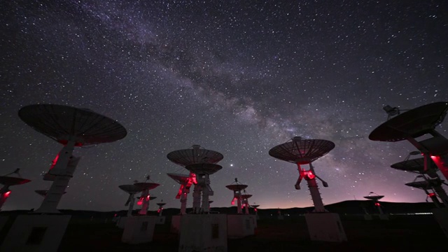 独家：夏日明安图观测站银河延时视频素材