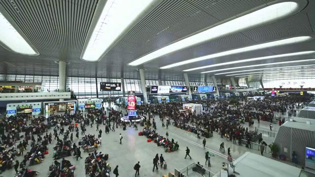 杭州东站很多人4K高清视频视频下载