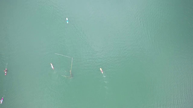 湖面上的板桨比赛视频素材