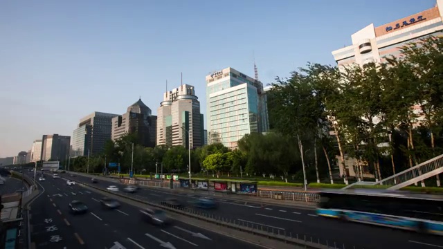北京金融街风光白转黑4K延时拍摄视频素材