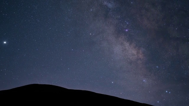 青海海西柏树山自然风光银河星空延时视频素材
