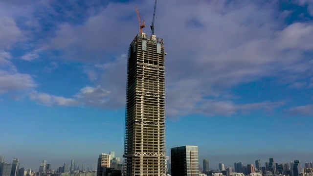 建设中的深圳湾超级总部基地深湾汇云中心大厦视频下载