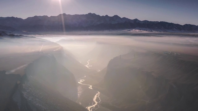安集海大峡谷风光视频素材