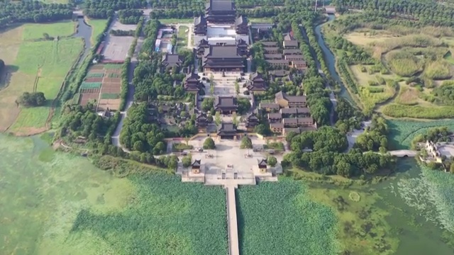 苏州重元寺航拍4K视频视频素材