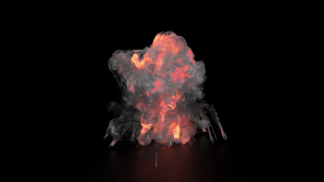 燃烧的爆炸蘑菇云视频素材