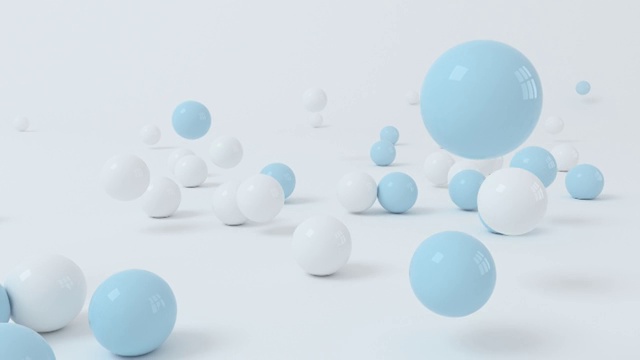 大量弹性的小球与白色背景视频下载