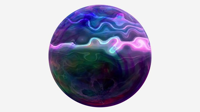 流动纹理的圆形多彩球体气泡 3D渲染视频下载