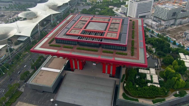 航拍上海世博会中国馆视频素材