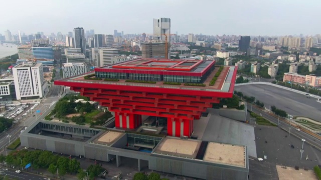 航拍上海世博会中国馆视频素材