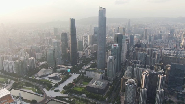 航拍中国广州城市建筑群视频下载
