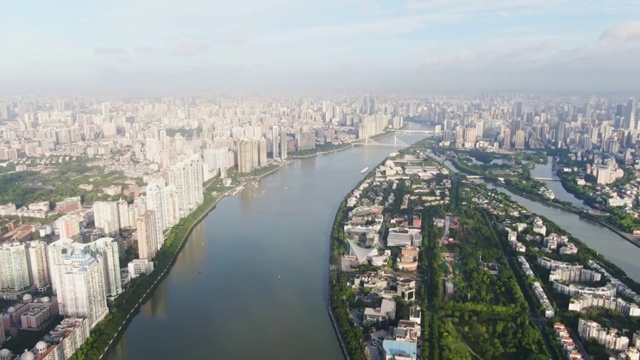 航拍中国广州市视频素材