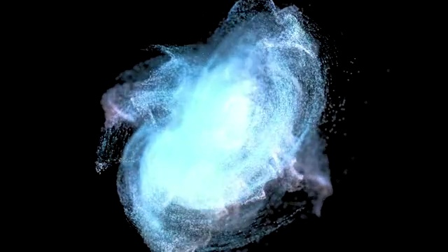 流动发光的粒子 3D渲染视频素材