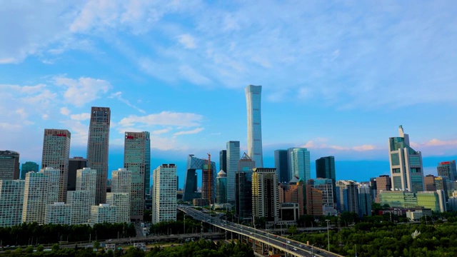 北京CBD风光延时拍摄视频素材