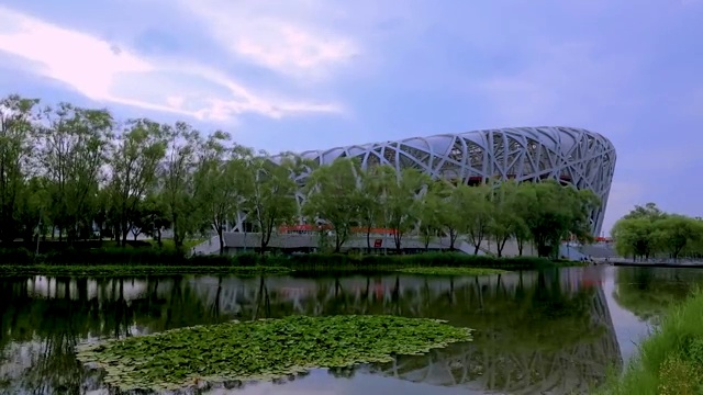 北京鸟巢延时拍摄视频素材