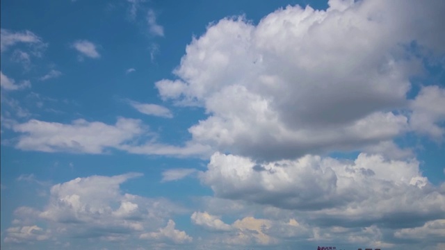 蓝天 白云 云朵 云彩 云层 背景视频下载