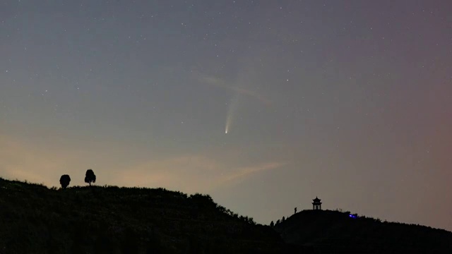 岱崮将军亭C2020F3 彗星视频素材