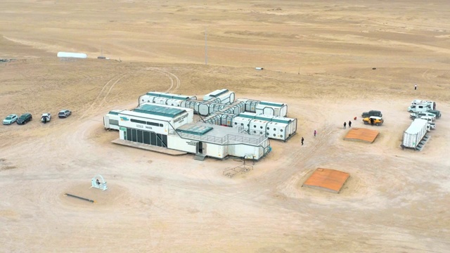 青海省柴达木盆地火星营地航拍风光视频素材