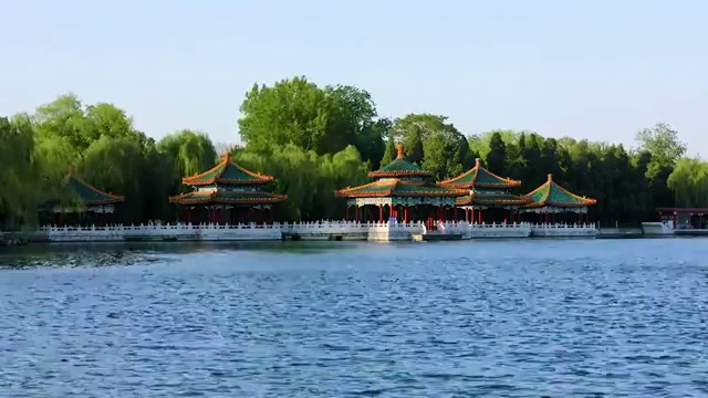 延时拍摄北京北海公园五龙亭视频素材