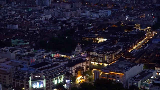 夜景上海城隍庙4K高清视频视频素材