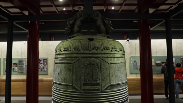 北京大钟寺古钟博物馆视频素材