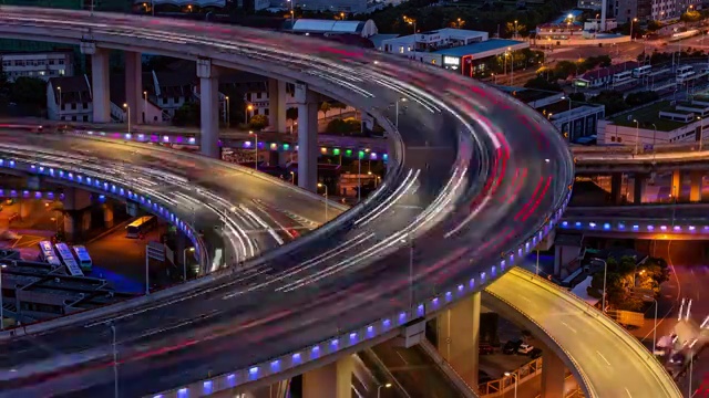 上海南浦大桥车流视频素材