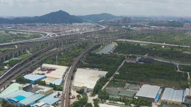 广州交通枢纽 4K航拍视频视频素材