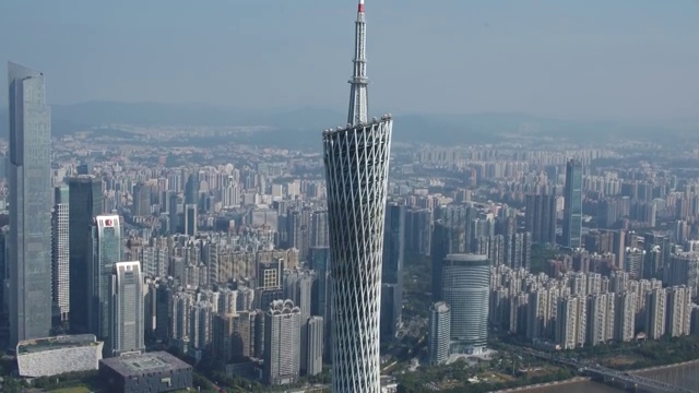 广州塔与珠江新城 4K航拍视频视频素材