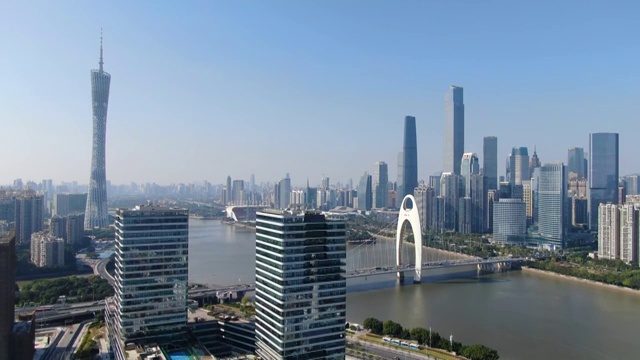 广州珠江两岸 4K航拍视频视频素材