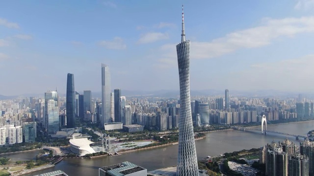 广州市珠江新城 4K航拍视频视频素材