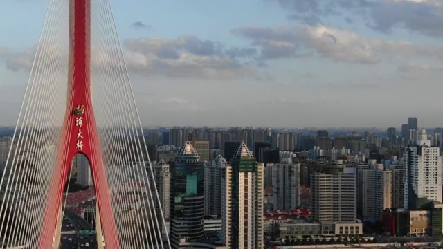 上海杨浦大桥视频素材