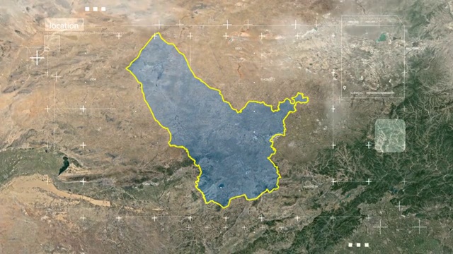 宇宙地球俯冲定位中国内蒙古乌兰察布视频素材