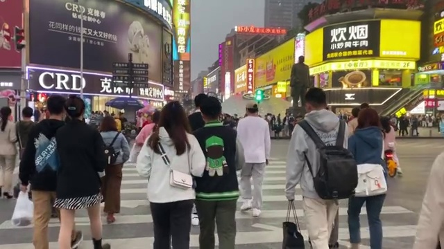 湖南长沙黄兴路步行街视频素材