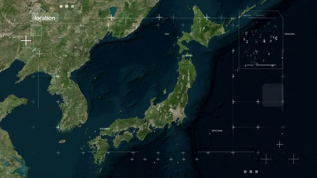 宇宙地球俯冲定位日本视频素材