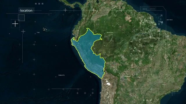 宇宙地球俯冲定位秘鲁视频下载