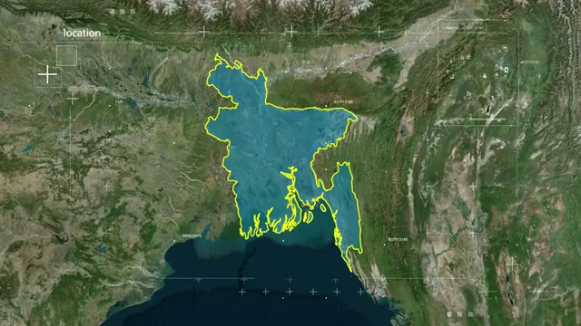 宇宙地球俯冲定位孟加拉视频下载